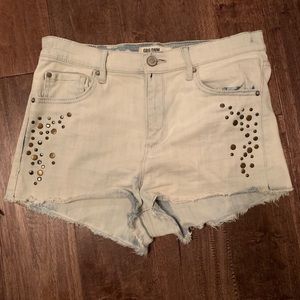 Studded jean shorts